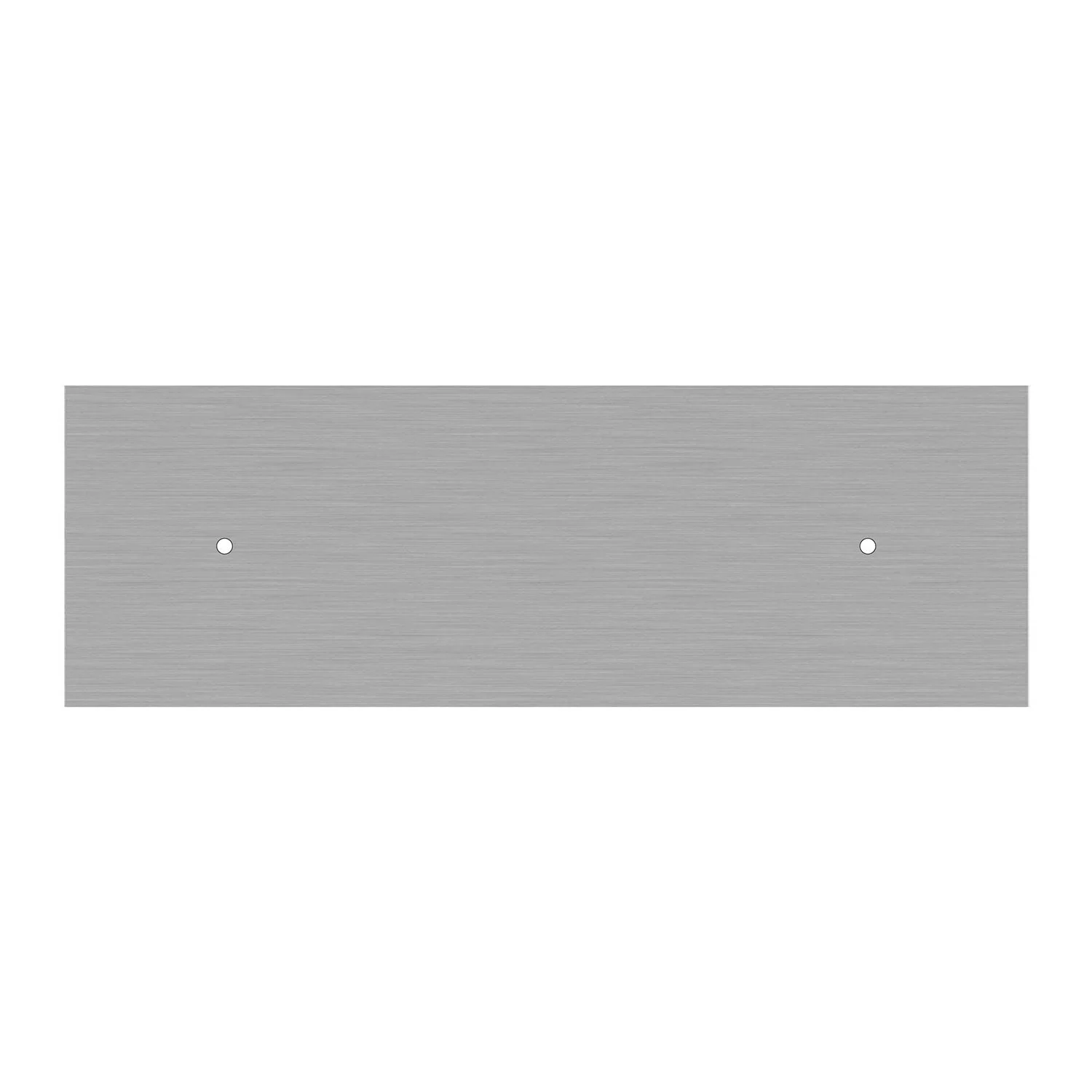 XXL Rose-One rectangular ceiling canopy with 2 holes and 6 side holes, dimensions 675 x 225 mm - Satin steel Dibond - Image 3