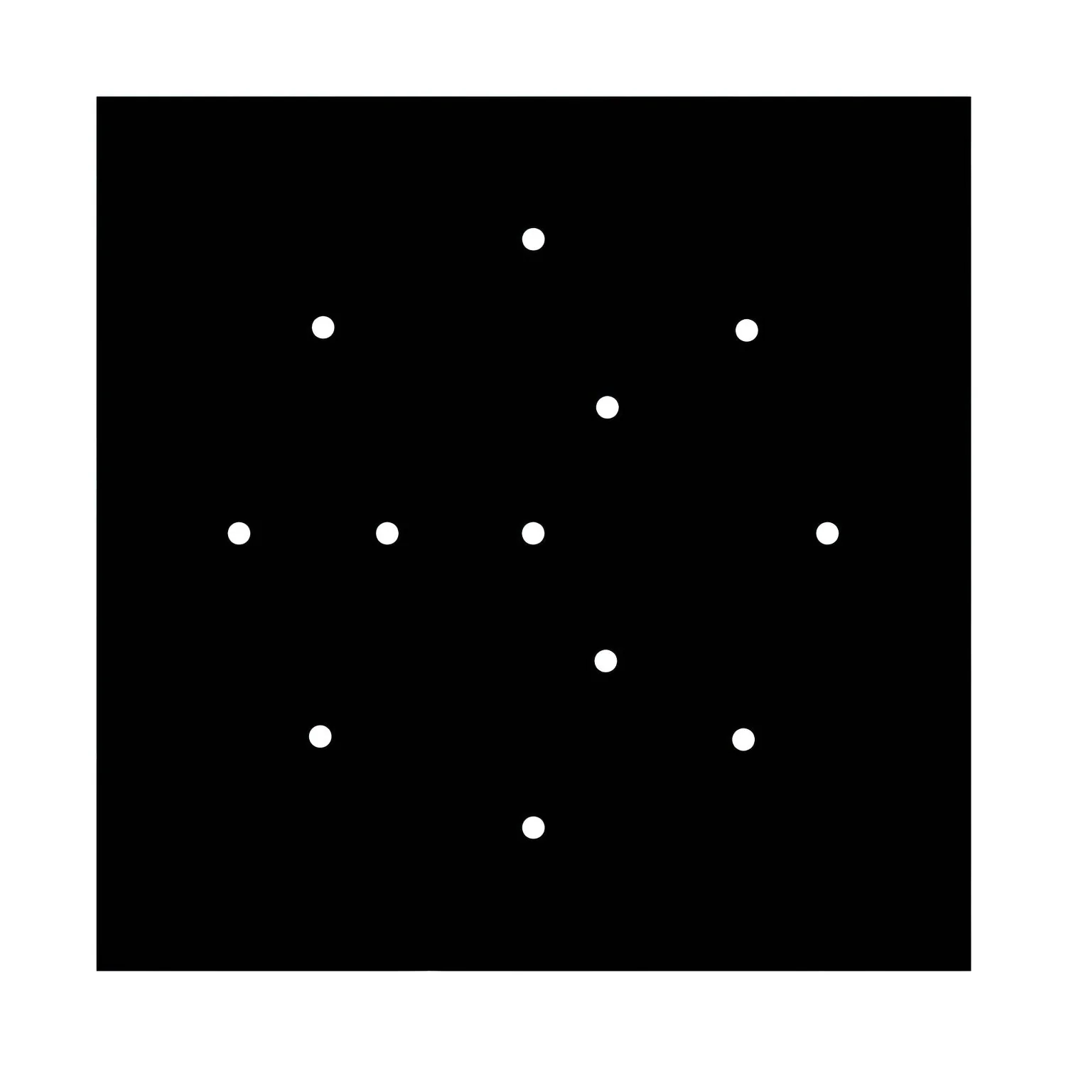 XXL Rose-One square ceiling canopy, 400 mm with 12 holes and 4 side holes - Matte black - Image 3