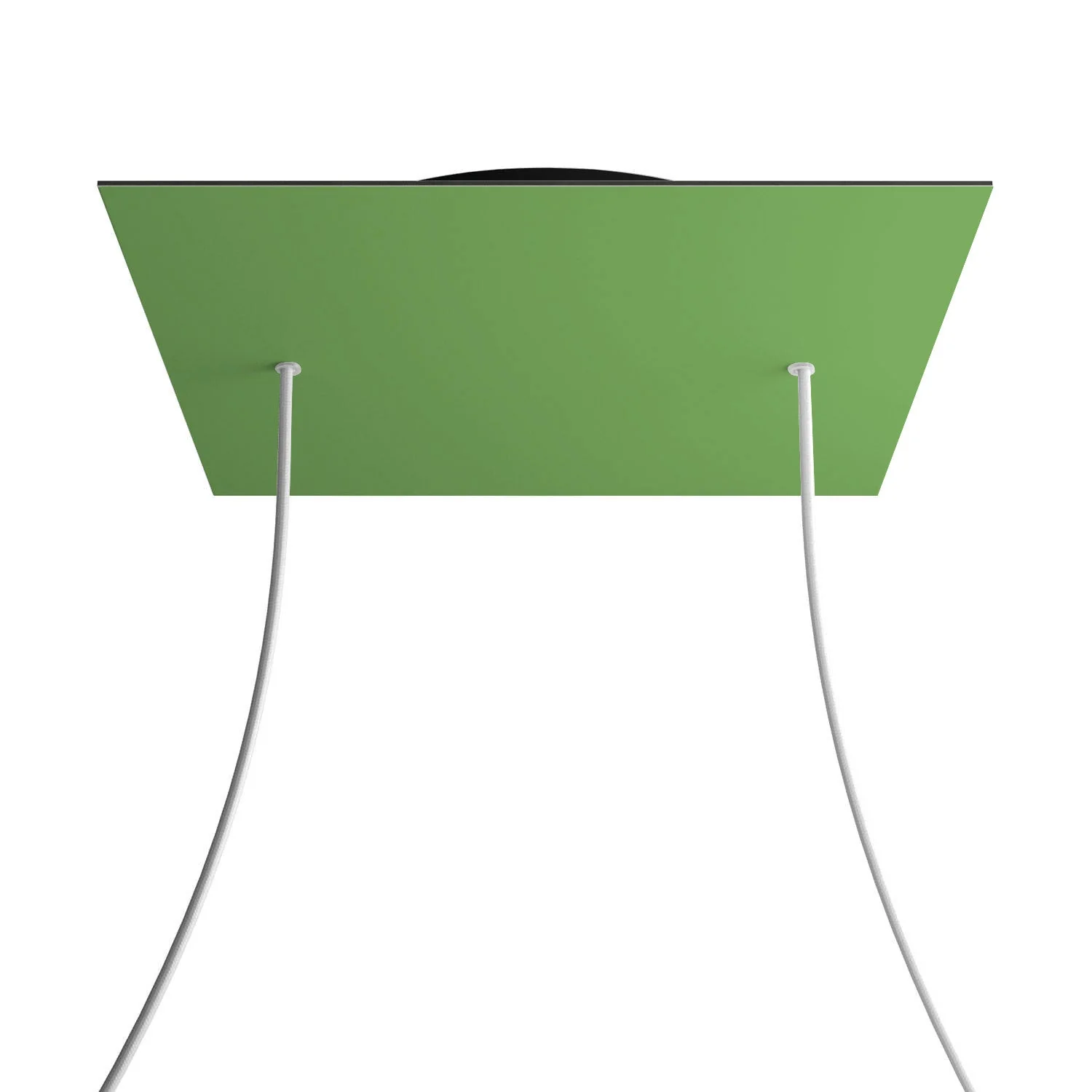 XXL Rose-One square ceiling canopy, 400 mm with 2 holes and 4 side holes - Meadow green - Image 8