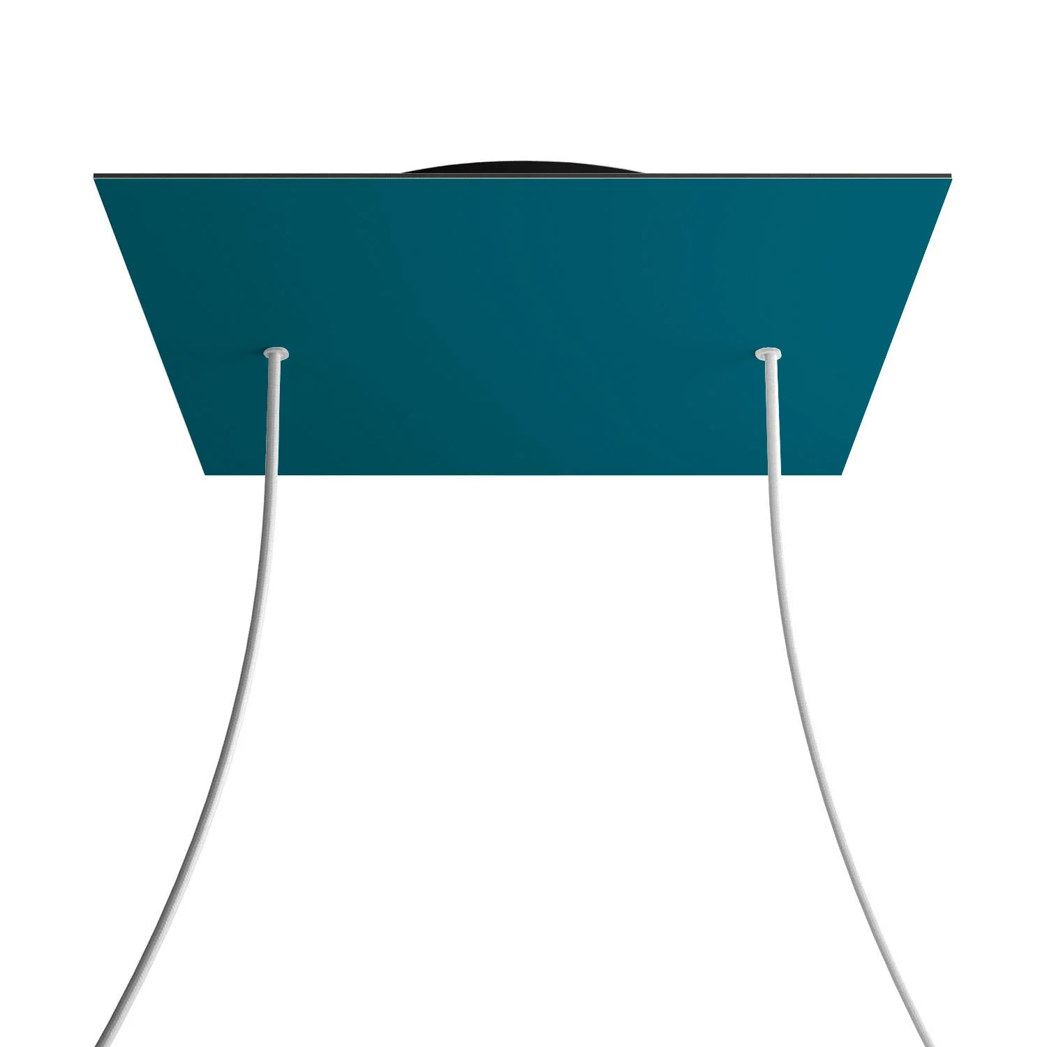 XXL Ceiling canopy Rose-One square, 400 mm with 2 holes and 4 side holes - Petrol - Image 8