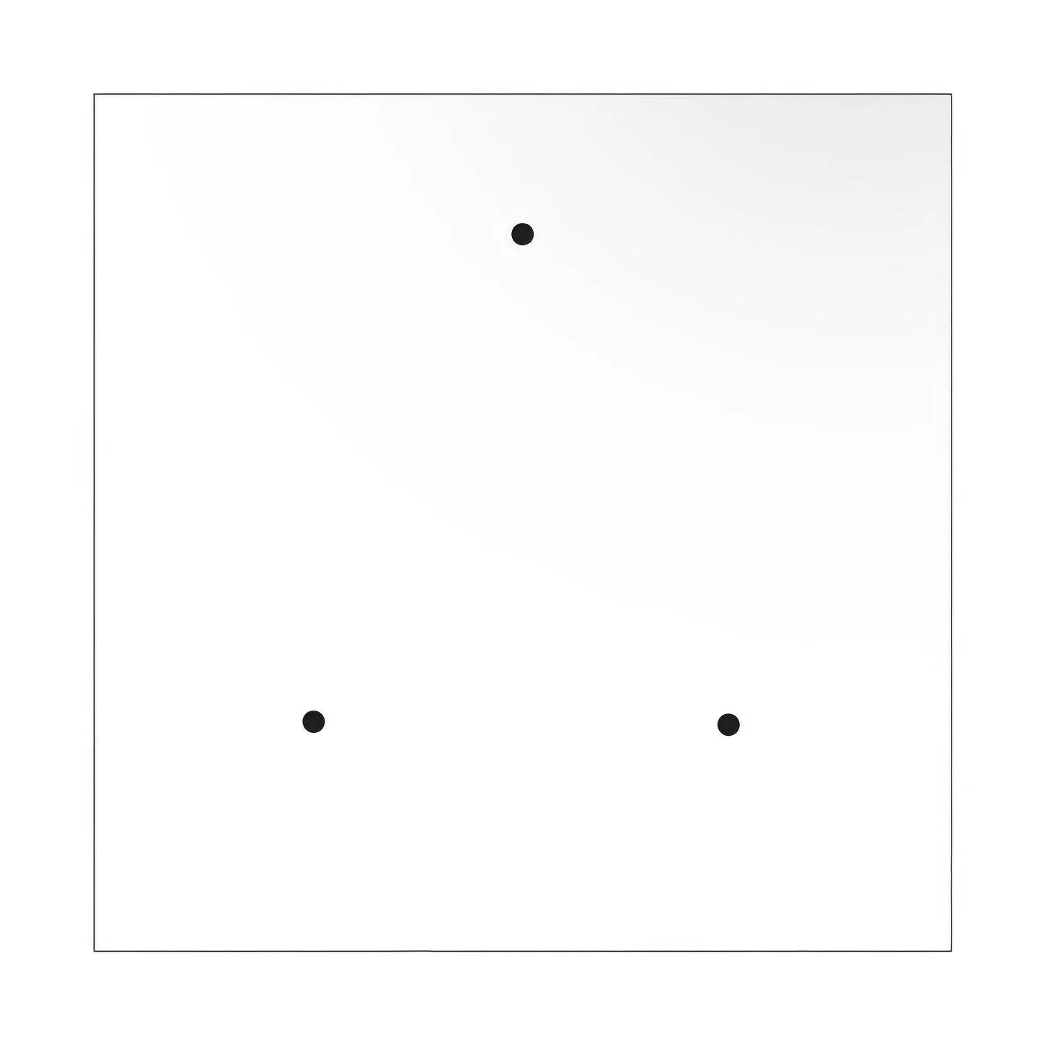 XXL Rose-One square ceiling canopy, 400 mm with 3 holes and 4 side holes - Matte white - Image 3