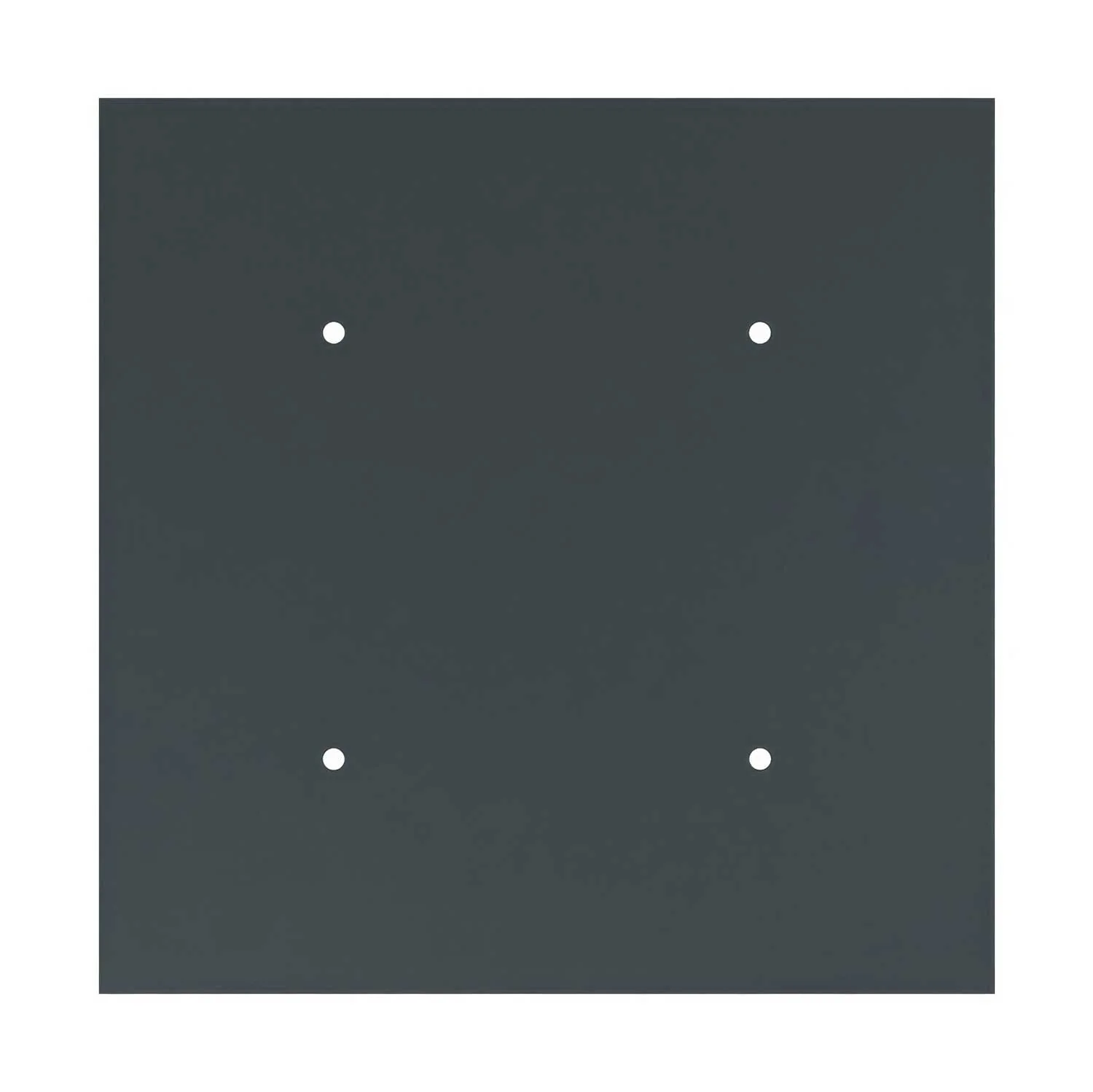 XXL Rose-One square ceiling canopy, 400 mm with 4 holes and 4 side holes - Anthracite - Image 3