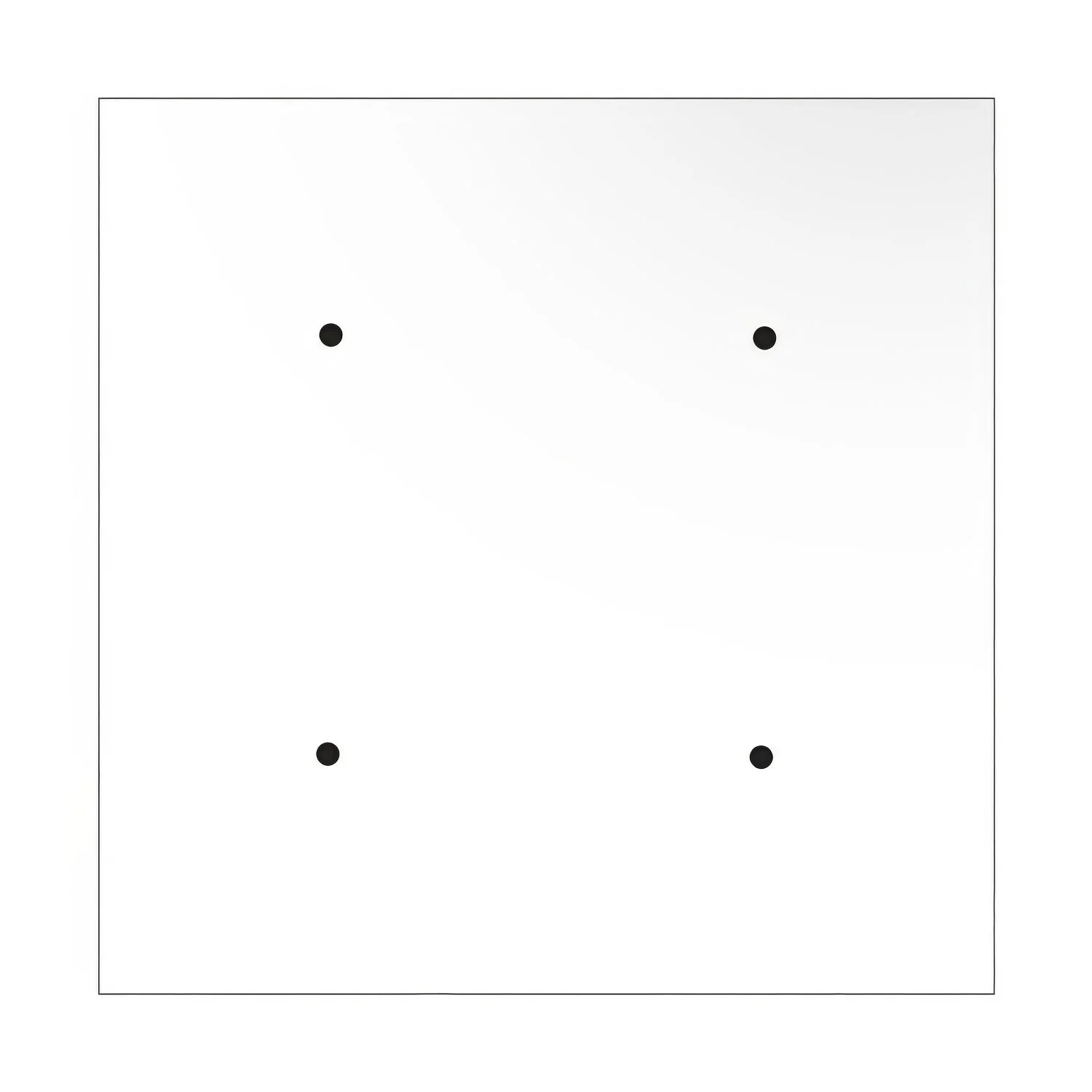 XXL Rose-One square ceiling canopy, 400 mm with 4 holes and 4 side holes - Matte white - Image 3