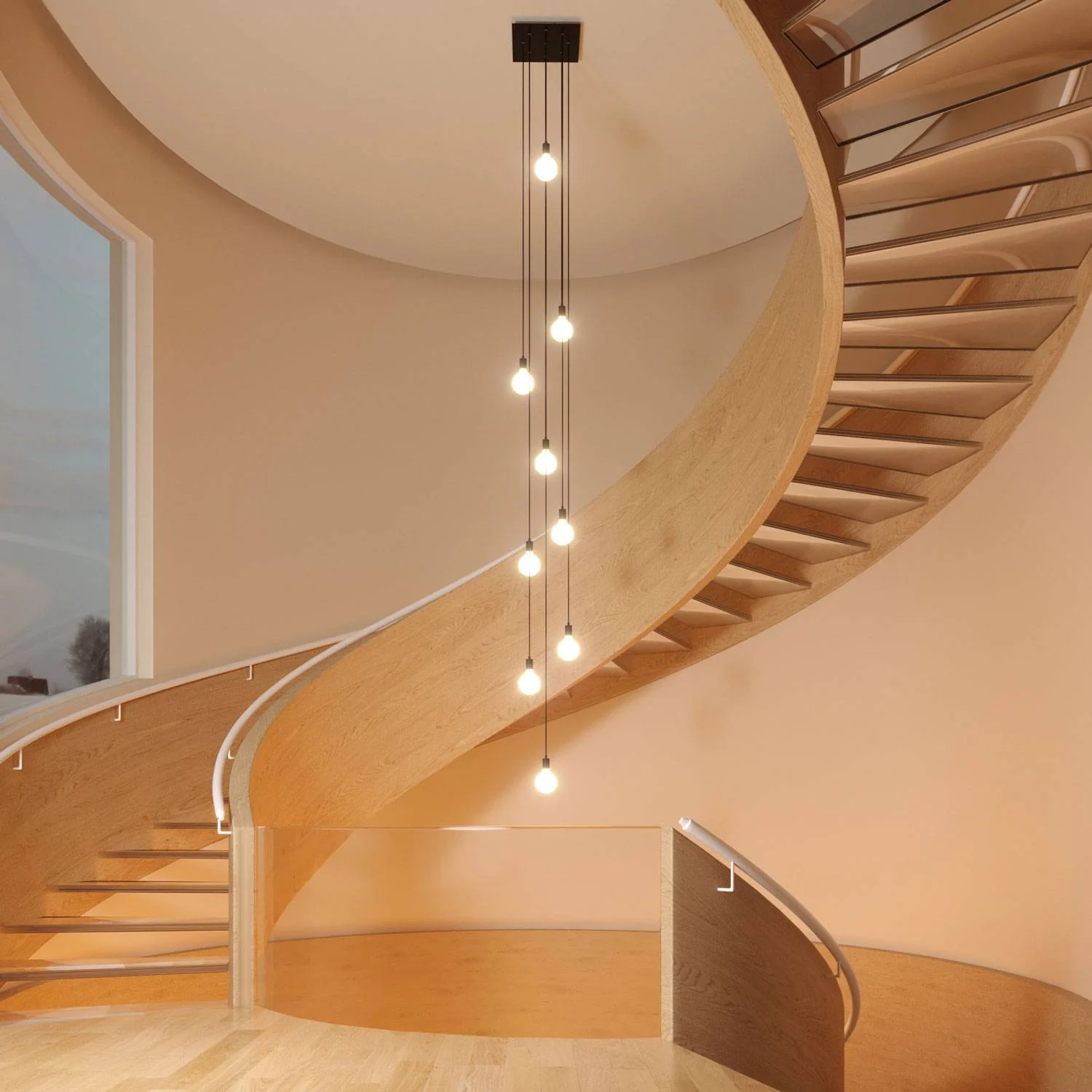 XXL Rose-One square ceiling canopy, 400 mm with 9 holes and 4 side holes – Matte White - Image 5